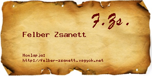 Felber Zsanett névjegykártya