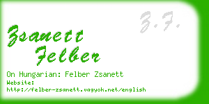 zsanett felber business card